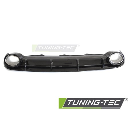 DIFFUSOR TWIN OUTLET GLOSSY BLACK SPORT STYLE fits AUDI A6 C7 11-14