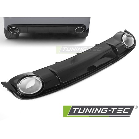 DIFFUSOR SINGLE OUTLET GLOSSY BLACK SPORT STYLE fits AUDI A4 B8 08-11