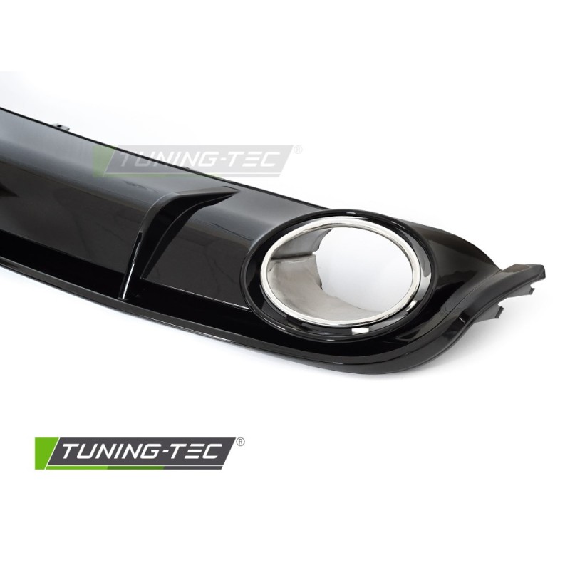DIFFUSOR SINGLE OUTLET GLOSSY BLACK SPORT STYLE fits AUDI A4 B8 08-11