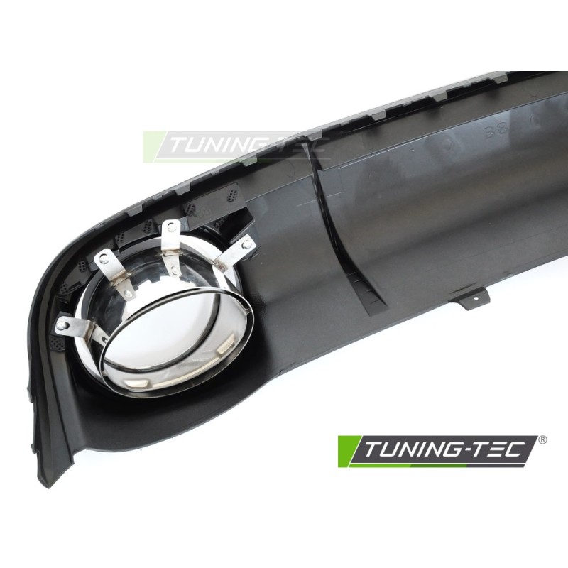 DIFFUSOR SINGLE OUTLET GLOSSY BLACK SPORT STYLE fits AUDI A4 B8 08-11