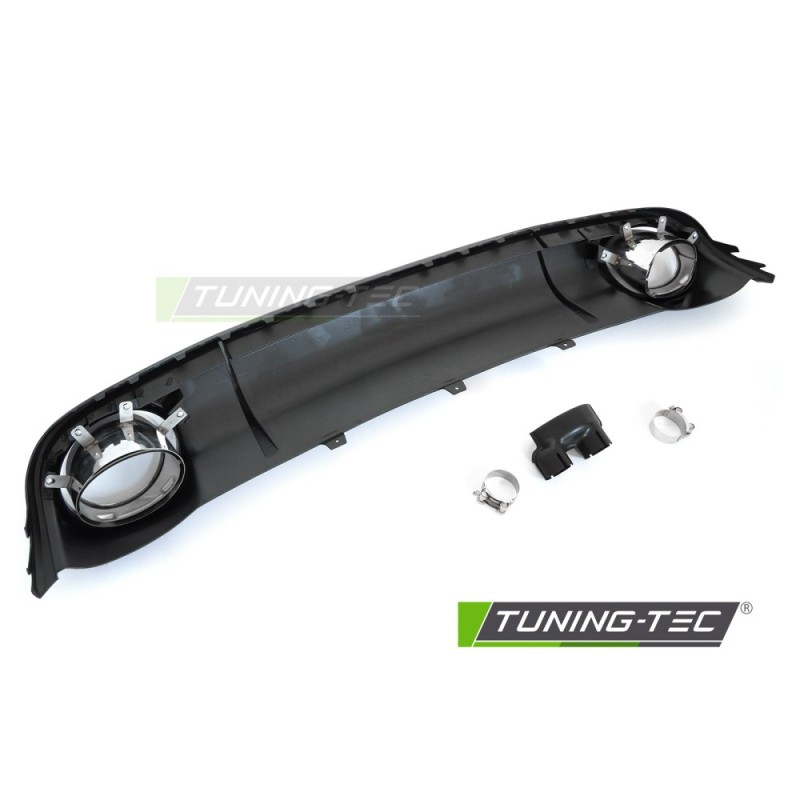 DIFFUSOR SINGLE OUTLET GLOSSY BLACK SPORT STYLE fits AUDI A4 B8 08-11