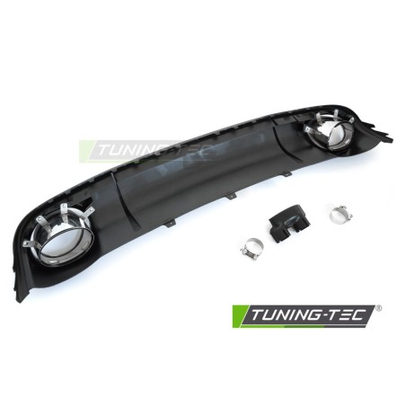 DIFFUSOR SINGLE OUTLET GLOSSY BLACK SPORT STYLE fits AUDI A4 B8 08-11