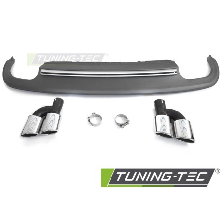 DIFFUSOR TWIN OUTLET SILVER SPORT S STYLE fits AUDI A5 8T 8F 11-16