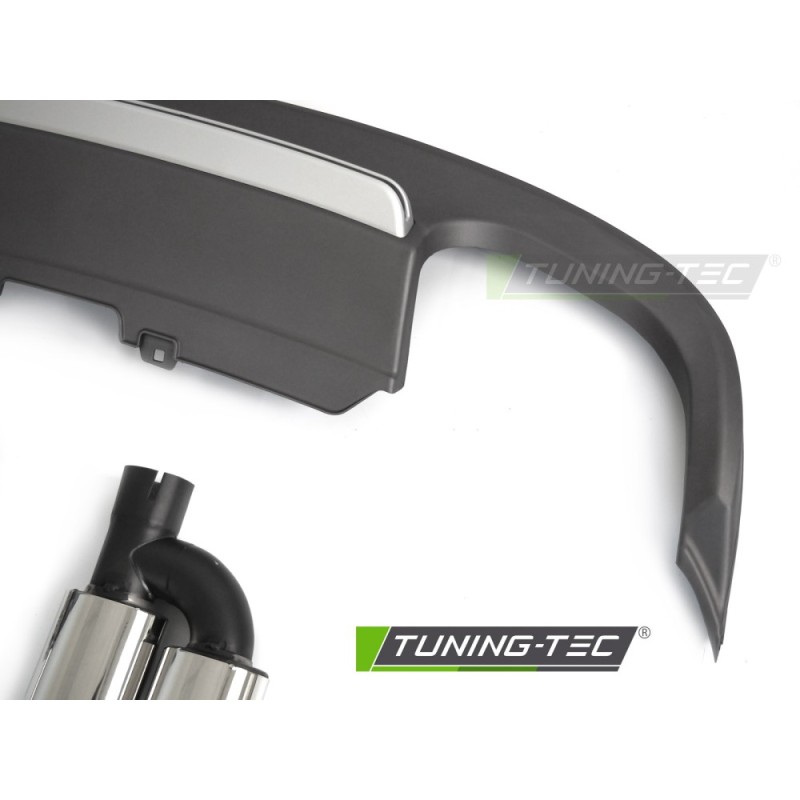 DIFFUSOR TWIN OUTLET SILVER SPORT S STYLE fits AUDI A5 8T 8F 11-16