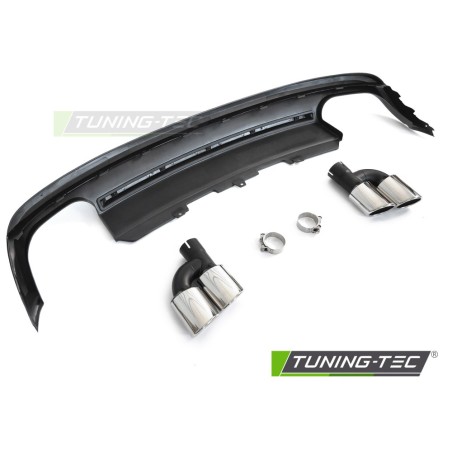 DIFFUSOR TWIN OUTLET SILVER SPORT S STYLE fits AUDI A5 8T 8F 11-16