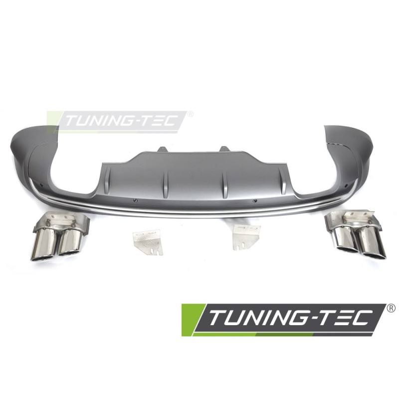 DIFFUSOR TWIN OUTLET PDC SILVER SPORT S STYLE fits AUDI Q5 8R 08-12