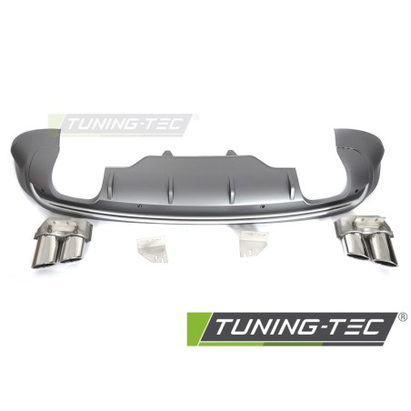 DIFFUSOR TWIN OUTLET PDC SILVER SPORT S STYLE fits AUDI Q5 8R 08-12