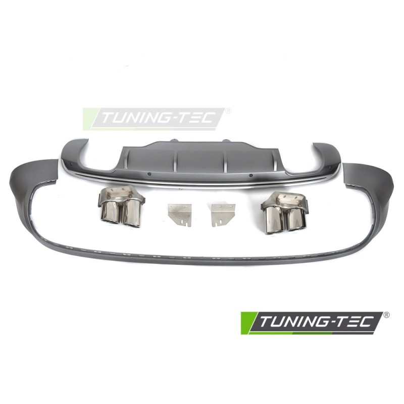 DIFFUSOR TWIN OUTLET PDC SILVER SPORT S STYLE fits AUDI Q5 8R 08-12