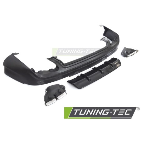 DIFFUSOR TWIN OUTLET PDC BLACK SPORT S STYLE fits AUDI Q7 4L 05-15