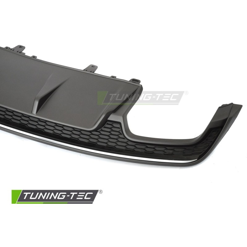 DIFFUSOR TWIN OUTLET SILVER BLACK SPORT S STYLE fits AUDI A7 C7 14-18