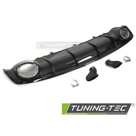 DIFFUSOR TWIN OUTLET GLOSSY BLACK SPORT STYLE fits AUDI A7 C7 14-18