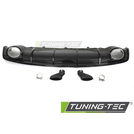 DIFFUSOR TWIN OUTLET GLOSSY BLACK SPORT STYLE fits AUDI A7 C7 14-18