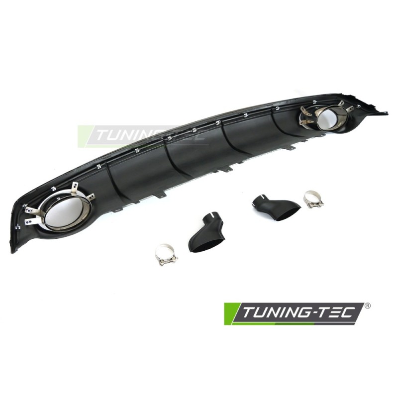 DIFFUSOR TWIN OUTLET GLOSSY BLACK SPORT STYLE fits AUDI A7 C7 14-18