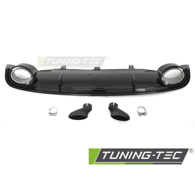 DIFFUSOR TWIN OUTLET GLOSSY BLACK SPORT STYLE fits AUDI A7 C7 10-14