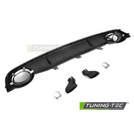 DIFFUSOR TWIN OUTLET GLOSSY BLACK SPORT STYLE fits AUDI A7 C7 10-14