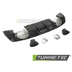 DIFFUSOR TWIN OUTLET GLOSSY BLACK SPORT STYLE fits AUDI TT 8S 14-18