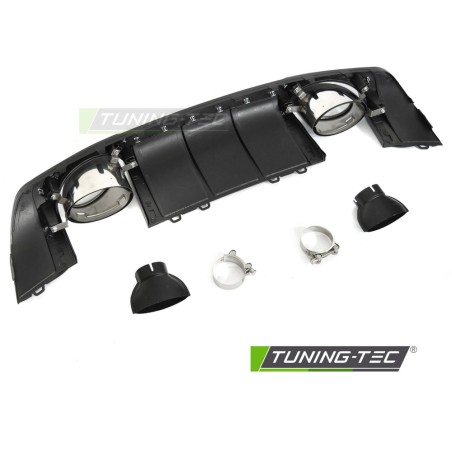 DIFFUSOR TWIN OUTLET GLOSSY BLACK SPORT STYLE fits AUDI TT 8S 14-18