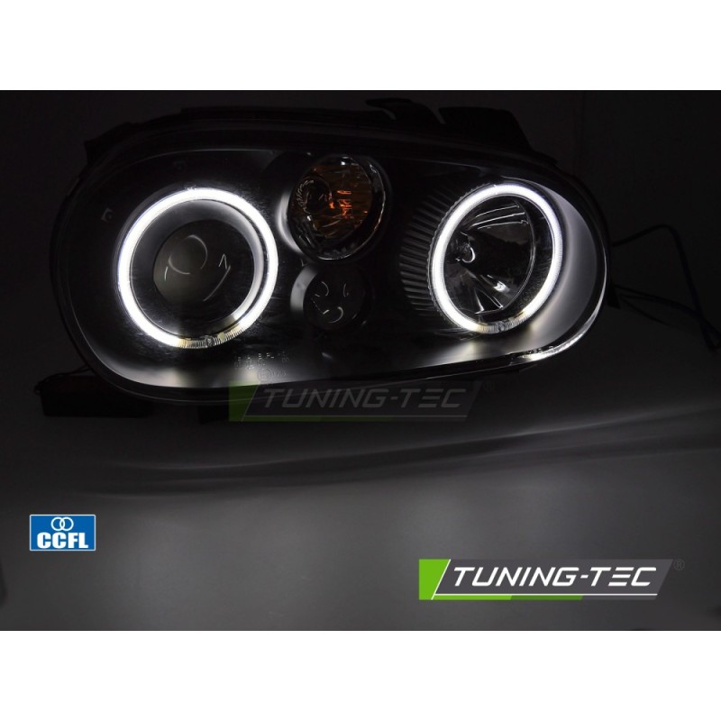 HEADLIGHTS ANGEL EYES CCFL BLACK fits VW GOLF IV 97-03