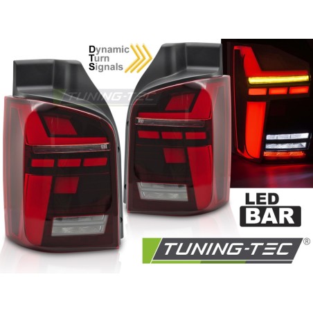 LED BAR TAIL LIGHTS RED SEQ fits VW T5 04.03-09 / 10-15