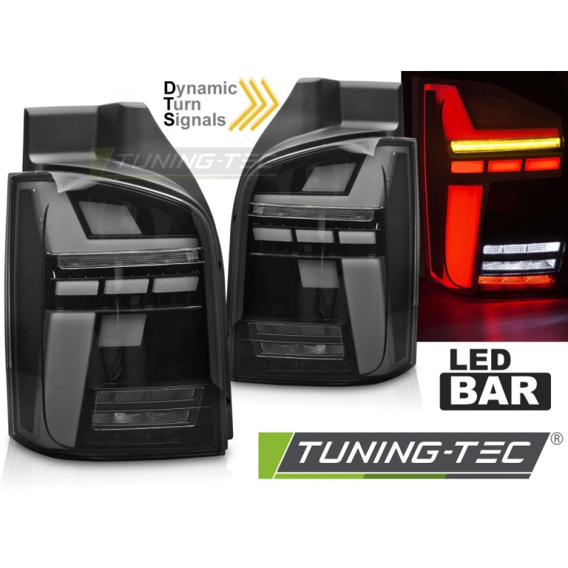 LED BAR TAIL LIGHTS SMOKE SEQ fits VW T5 04.03-09 / 10-15