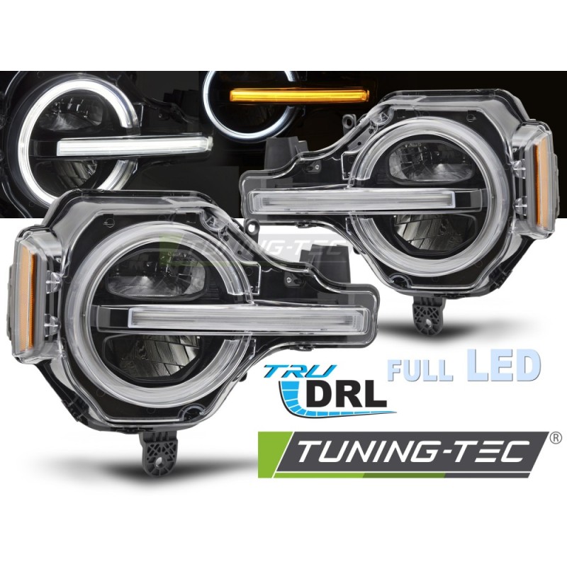 HEADLIGHTS FULL LED DRL BLACK fits FORD BRONCO 21-24