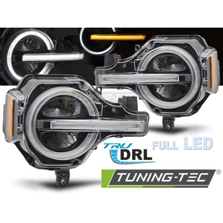 HEADLIGHTS FULL LED DRL BLACK fits FORD BRONCO 21-24