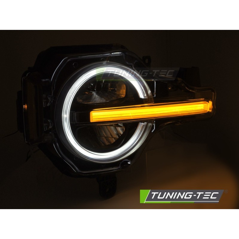 HEADLIGHTS FULL LED DRL BLACK fits FORD BRONCO 21-24