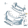 Front bumper upper cover mount clip SEAT LEON CURPA Formentor