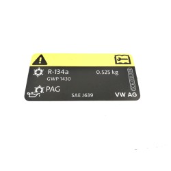 AC label sticker 525g R-134a