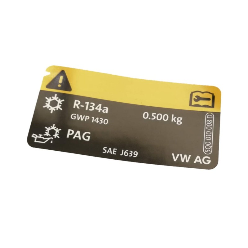 AC label sticker 600g R-134a