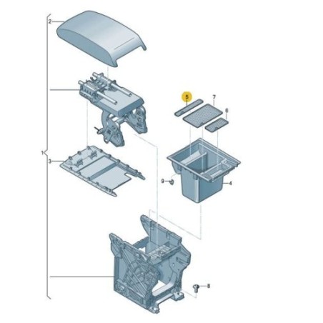 Drawer rubber floor Seat Leon 2014-