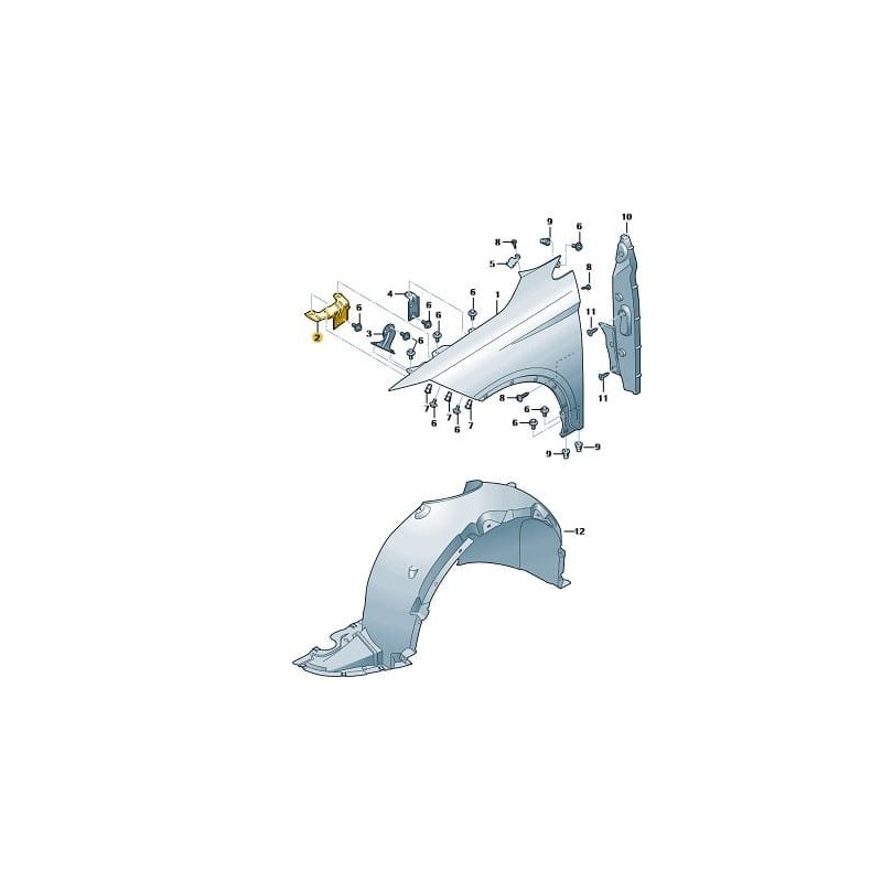 Front right fender bracket support SEAT ARONA 2018- | 6F9821327ASEAT ARONA 2018- | 6F9821328A