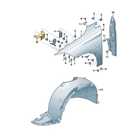 Front right fender bracket support SEAT ARONA 2018- | 6F9821327ASEAT ARONA 2018- | 6F9821328A