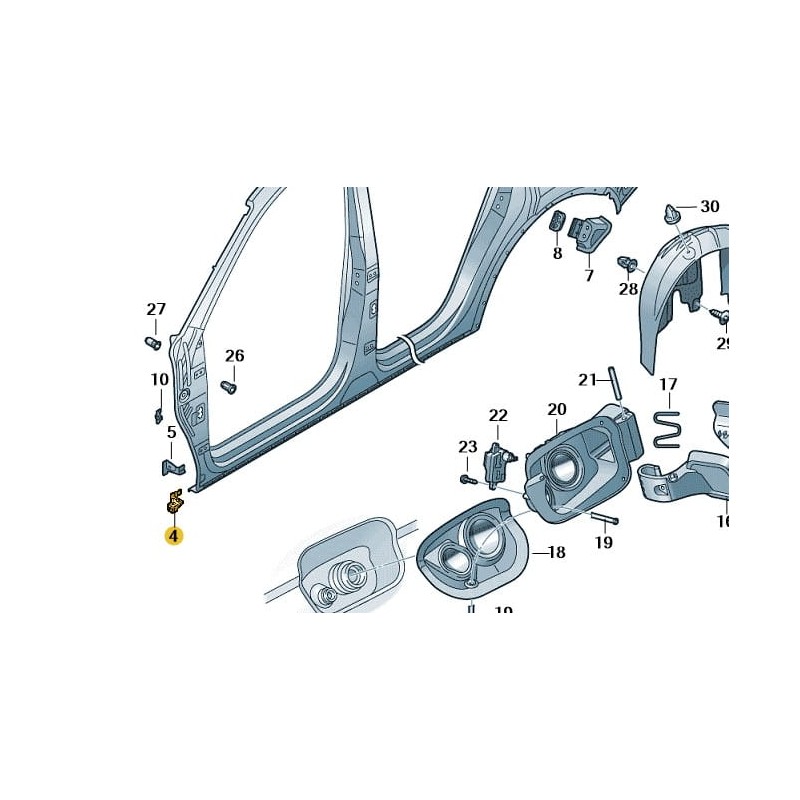 Sill support for left hand mudguard VW Tiguan Allspace SEAT Tarraco 5NA810333B