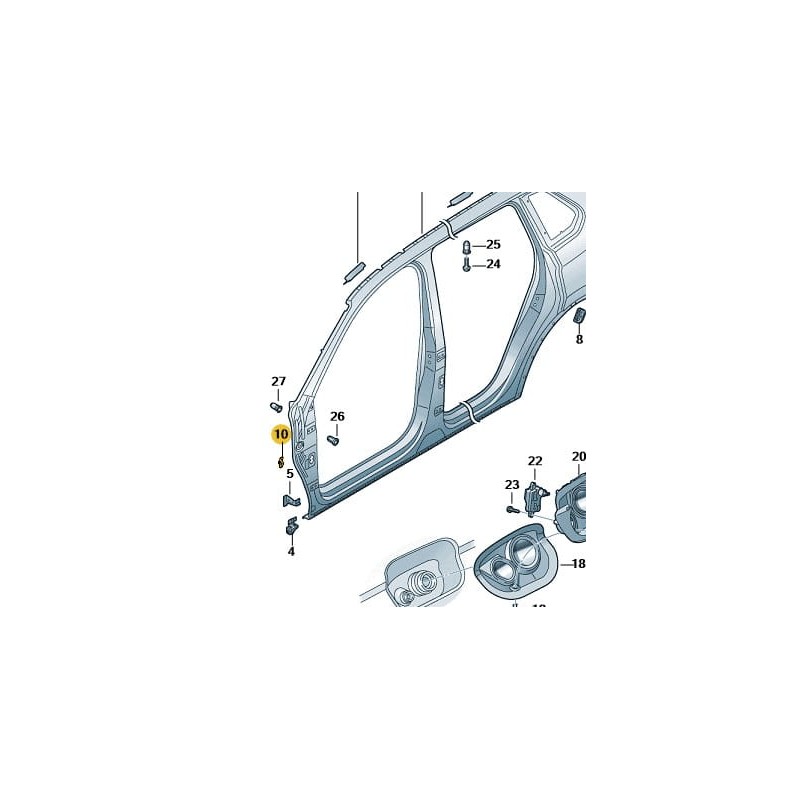 Uniside Body mounting bracket 5WA810413 VW Tiguan II Allspace Tarraco