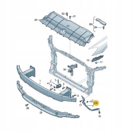 Front fender support mount bracket Audi A7 A6 C8 2018-2024 RIGHT 4K0807348B