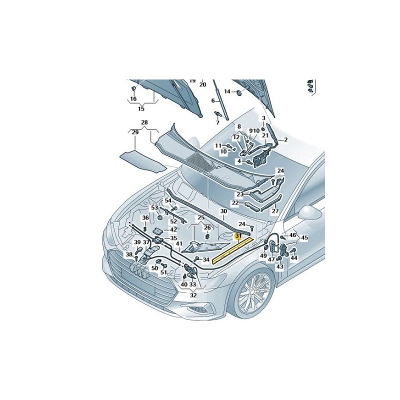 Front fender wing upper cover LEFT 4K0820581 | Audi A6 C8 2018-2025
