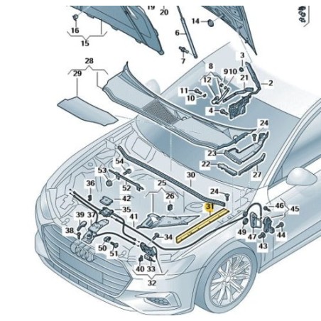 Front fender wing upper cover LEFT 4K0820581 | Audi A6 C8 2018-2025