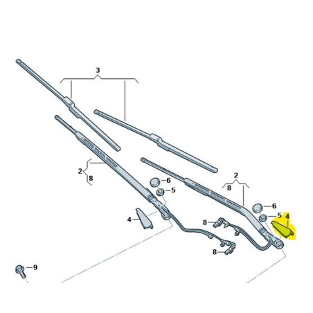 Front wiper arm cover cap left | Audi A6 C8 A7