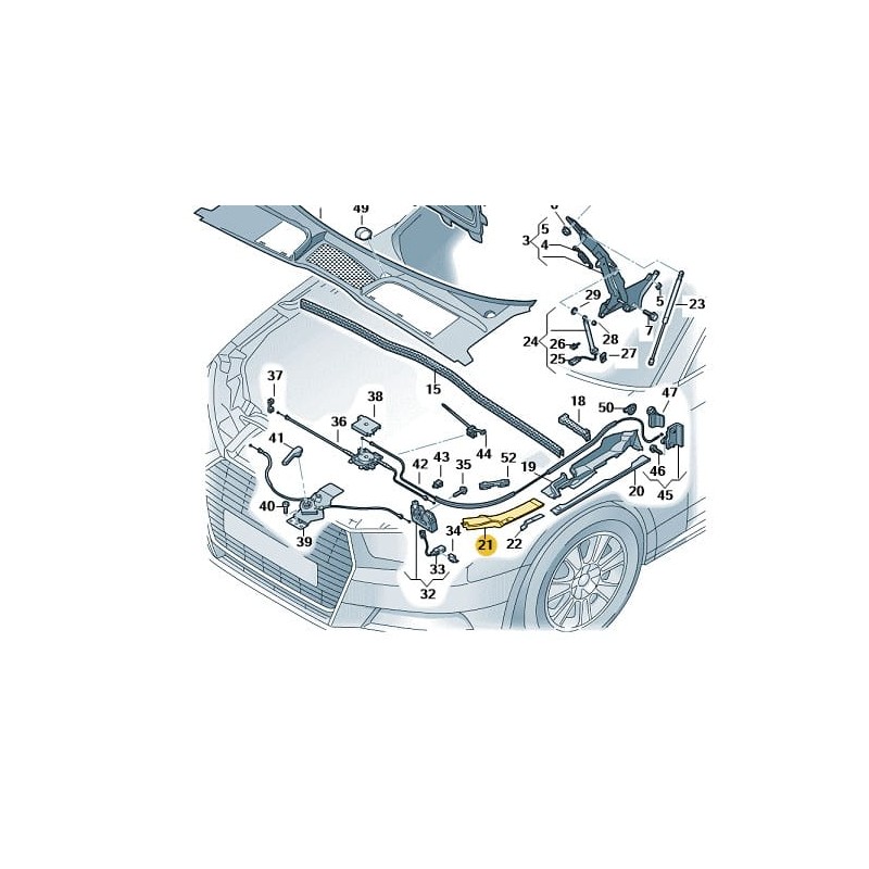 Headlight cover cap right Audi A5 10/2019-2024 | 8W6805286B