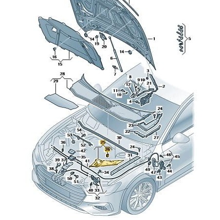 Headlight left upper cover AUDI A6 C8 2018-2025 4K0805285