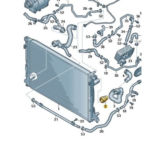 Radiator upper hose quick connector 4K0122293CK Audi A6 A7 2019-2025 3.0