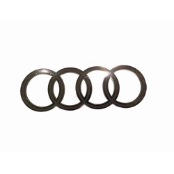Rear emblem tailgate badge stiker Audi ring black AUDI Q7 FL 12/2023-
