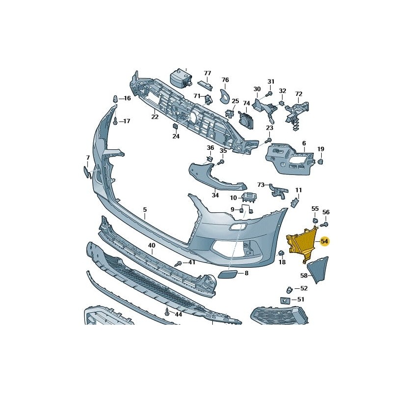 RIGHT side air duct  wheel in front bumper AUDI A6 C8 2018-2025