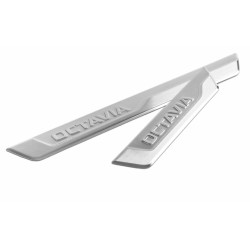 Side sill caps 4 pieces silver SKODA OCTAVIA IV 2020-