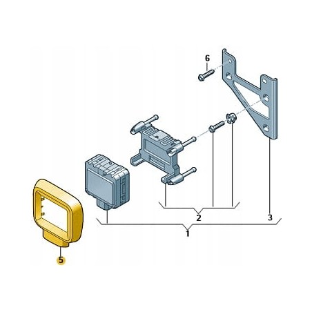 Cover frame trim radar sensor VW Golf VII SKODA Fabia Rapid | 5G0907225C