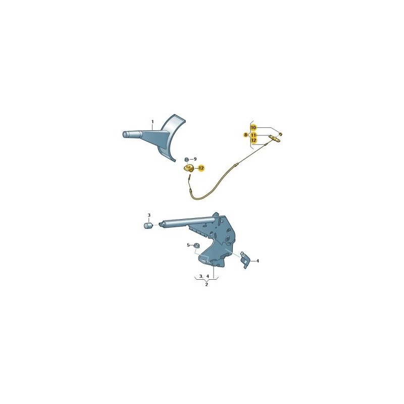 Hande brake cable  VW AMAROK 2010-2022 | 2H0711476D