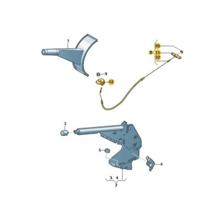 Hande brake cable  VW AMAROK 2010-2022 | 2H0711476D