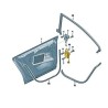 Rear door hinge left bottom VW Passat B6 B7 CC