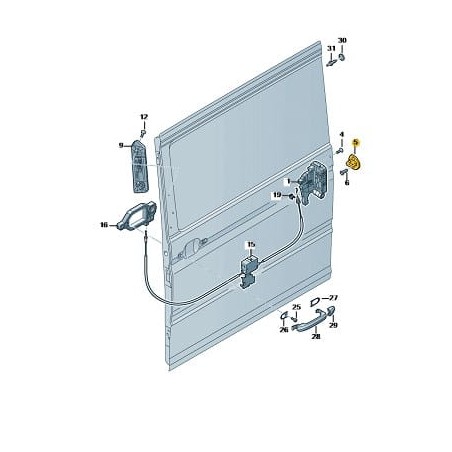 Sliding side door lock sticeker 7C0843767A VW Crafter 2017-